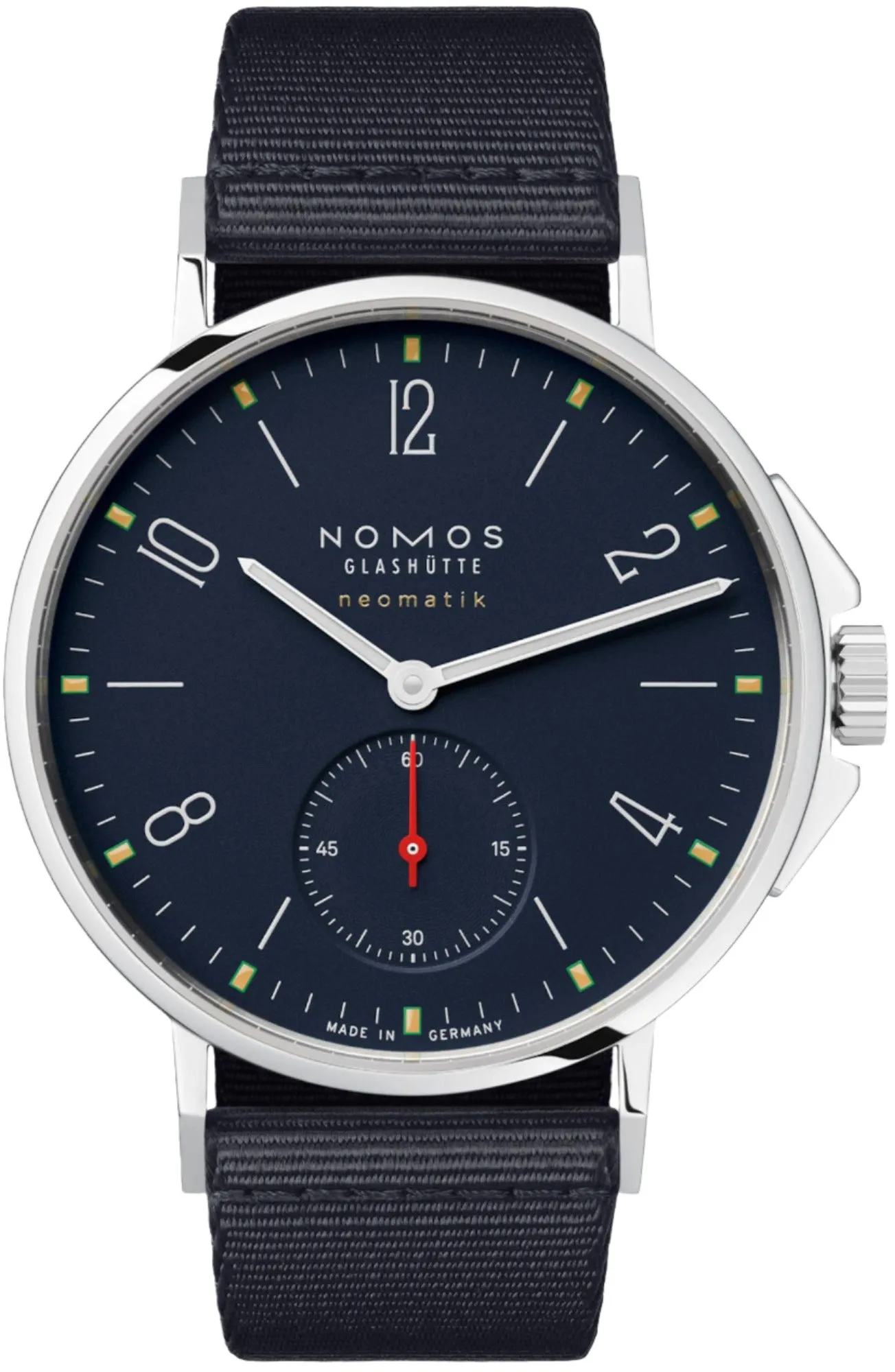 Nomos Glashutte Ahoi Neomatik Atlantic Sapphire Crystal Watch