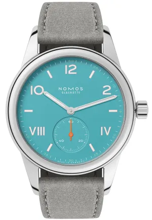 Nomos Glashutte Club Campus Endless Blue Sapphire Crystal Watch