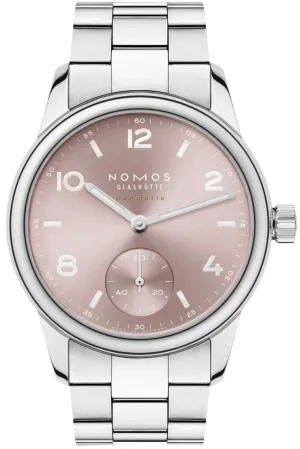 Nomos Glashutte Club Sport Neomatik 34 Rose Sapphire Glass Watch