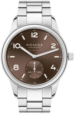 Nomos Glashutte Club Sport Neomatik 39 Tabac Sapphire Crystal Watch