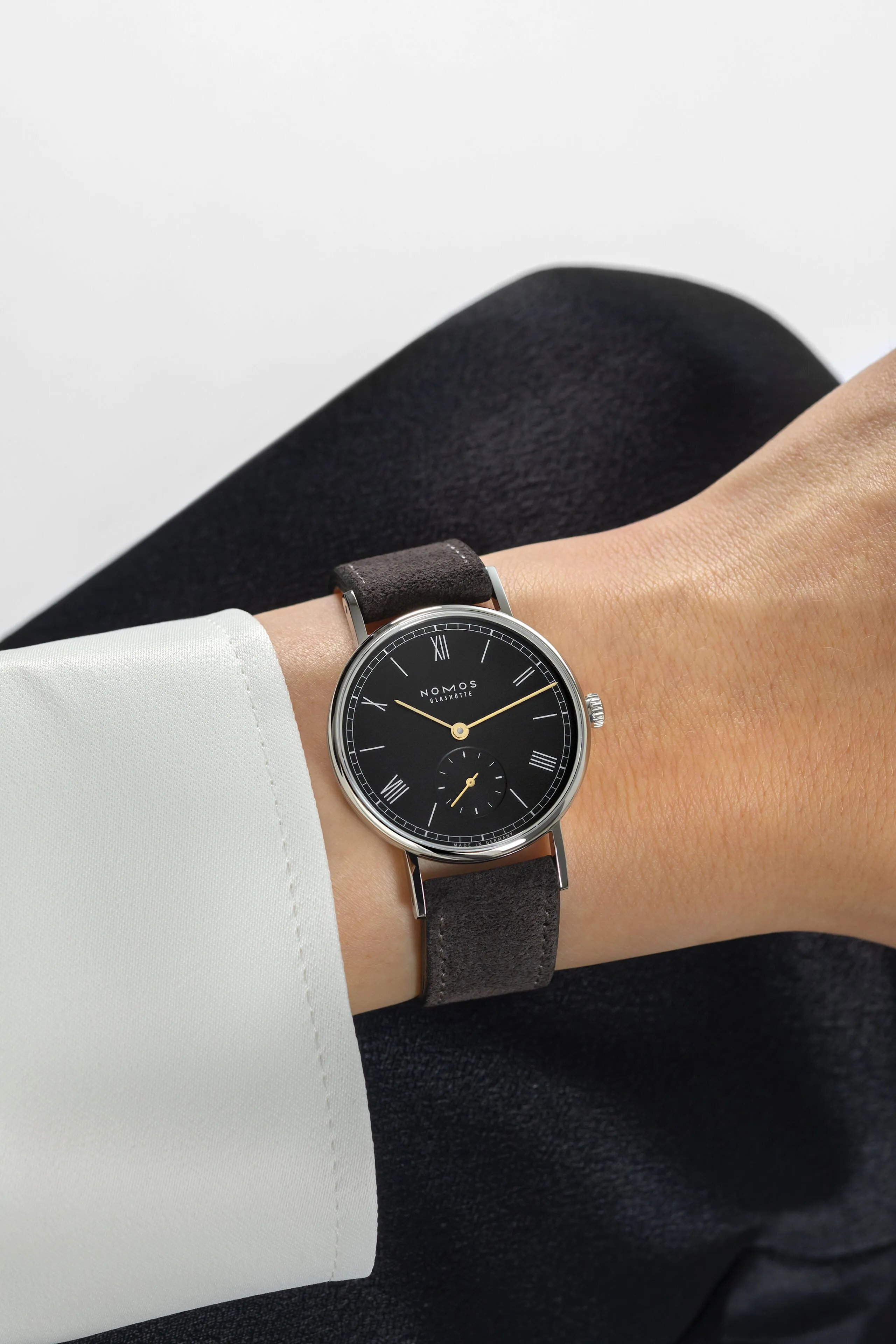 Nomos Glashutte Ludwig 33 Noir Sapphire Crystal Watch