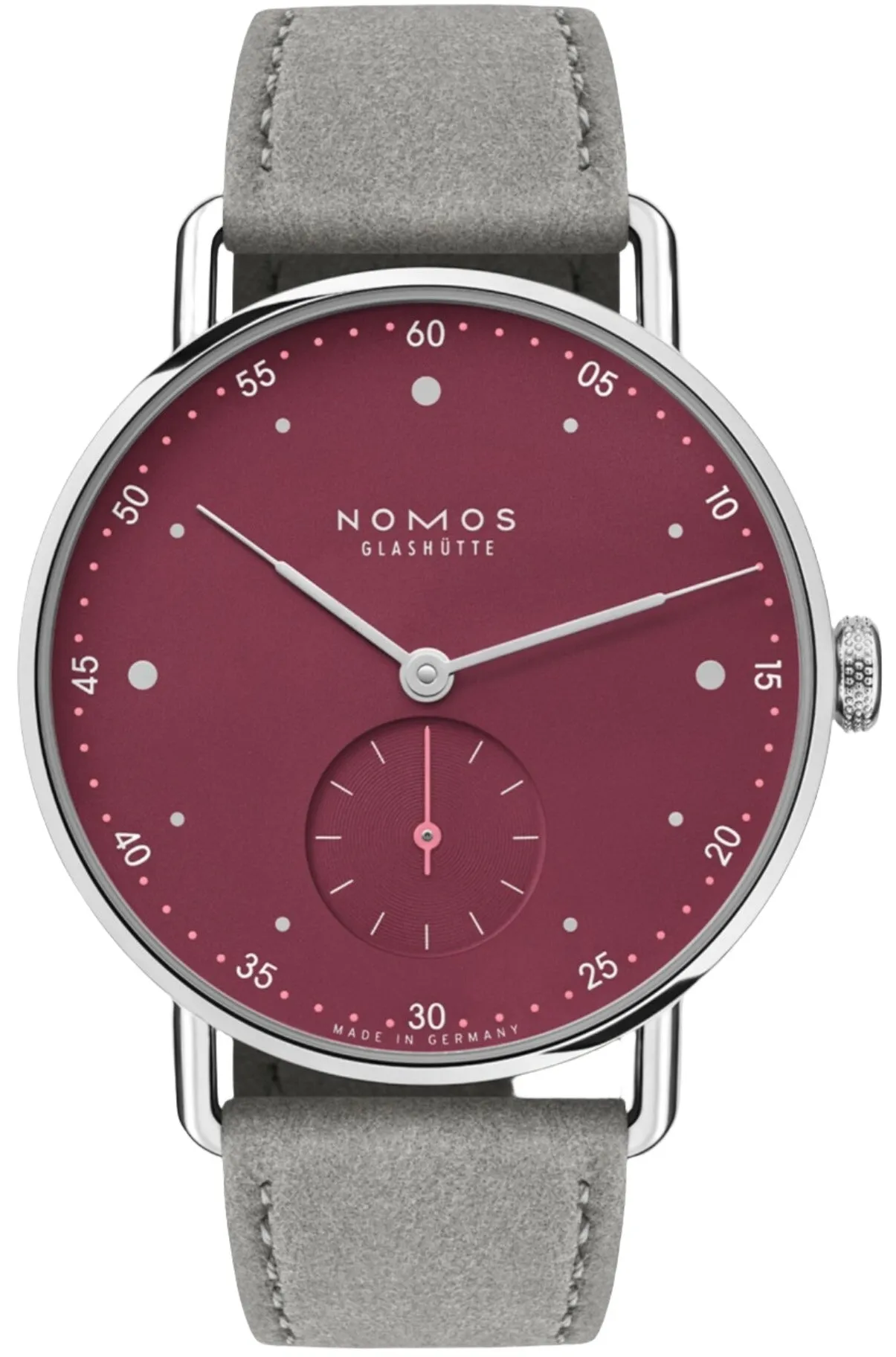 Nomos Glashutte Metro 33 Muted Red Watch