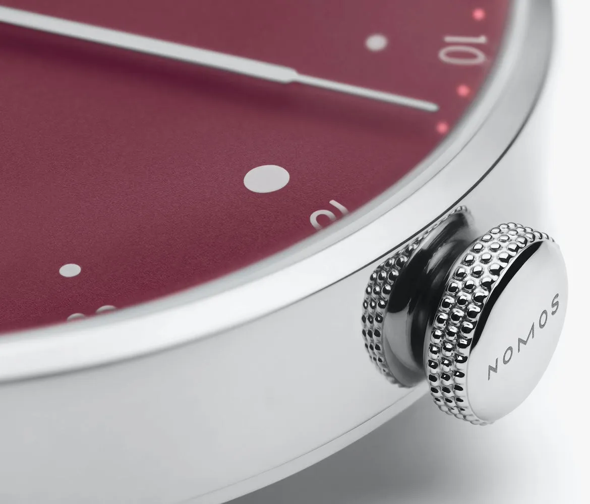Nomos Glashutte Metro 33 Muted Red Watch