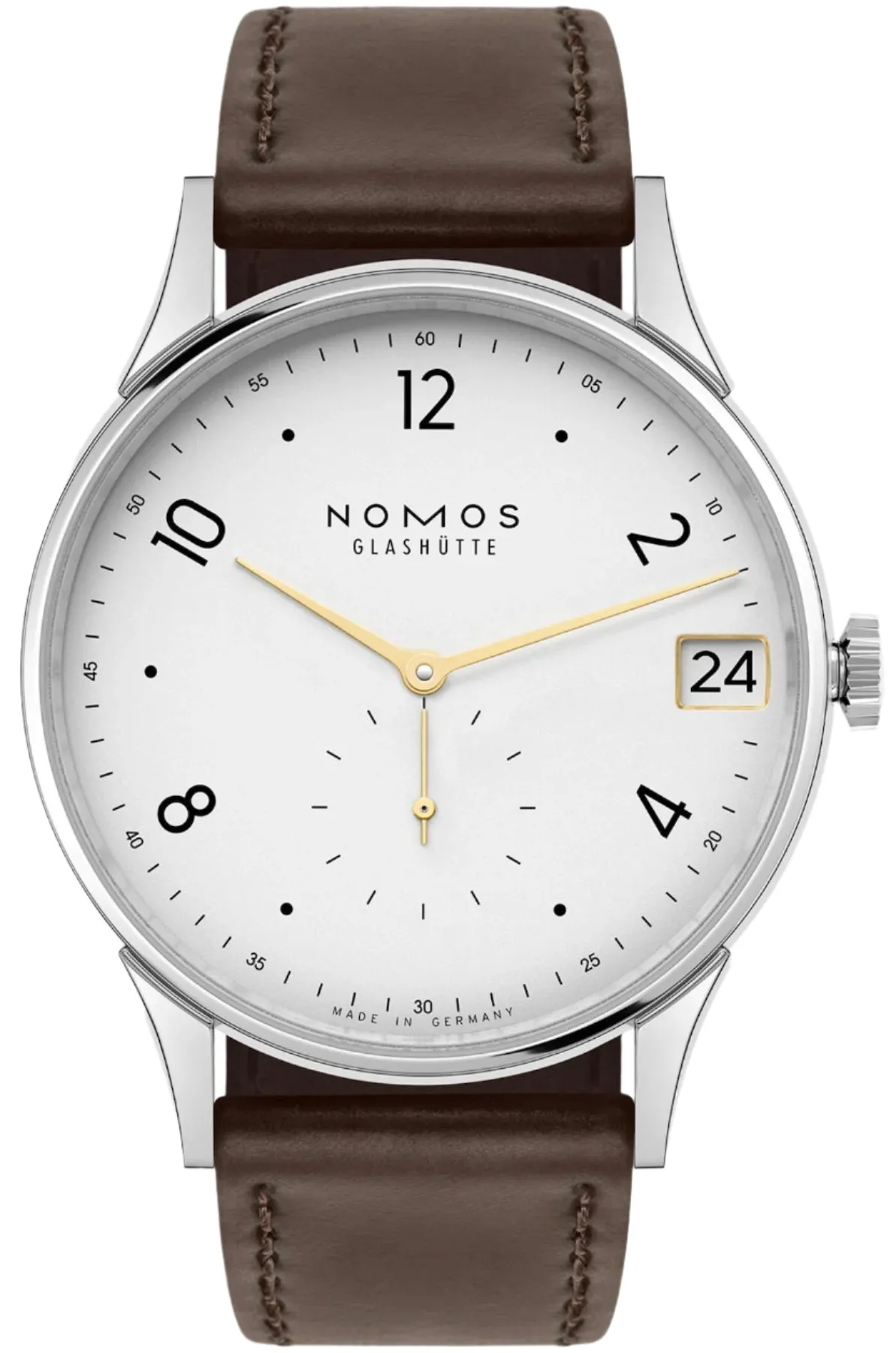 Nomos Glashutte Minimatik 39 Date Gold Watch