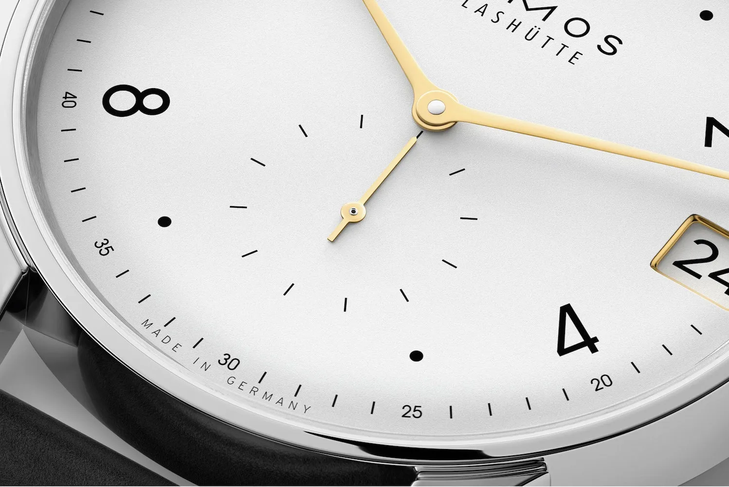 Nomos Glashutte Minimatik 39 Date Gold Watch