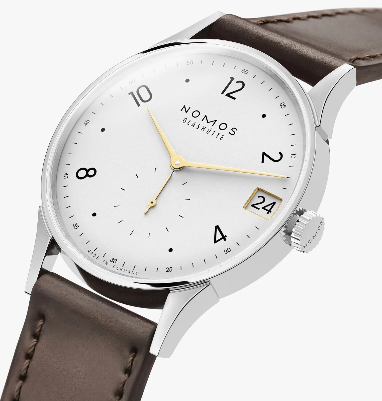 Nomos Glashutte Minimatik 39 Date Gold Watch