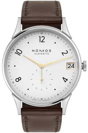 Nomos Glashutte Minimatik 39 Date Gold Watch