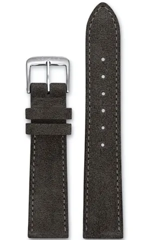 Nomos Glashutte Strap Velour Leather Anthracite 19 mm Short