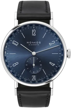 Nomos Glashutte Tangente 2Date Blue Sapphire Crystal