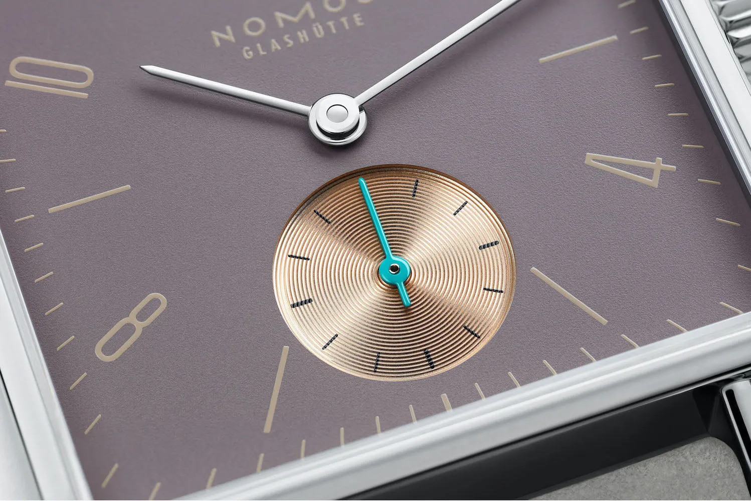 Nomos Glashutte Tetra Aubergine Sapphire Crystal Watch