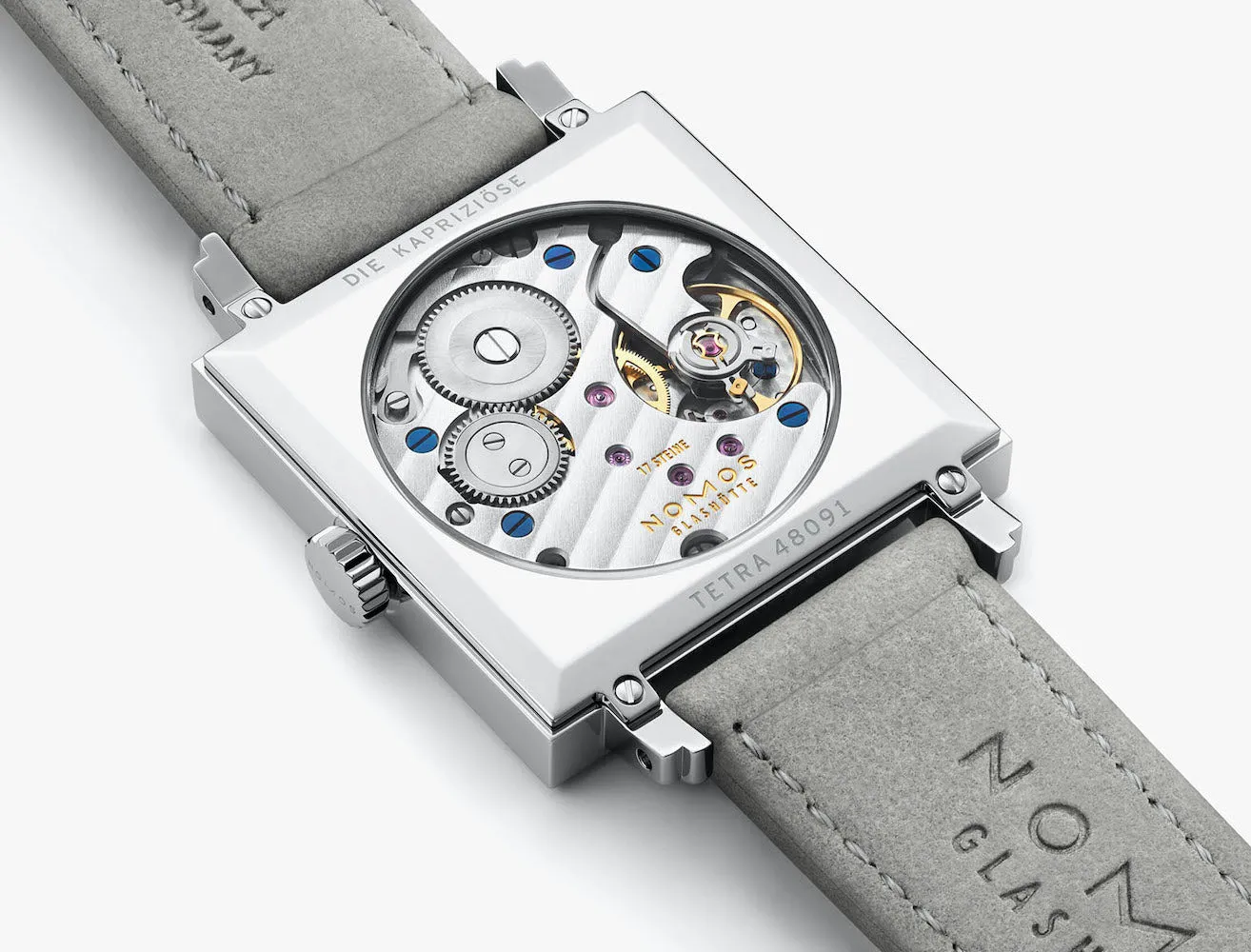 Nomos Glashutte Tetra Nude Sapphire Crystal Watch