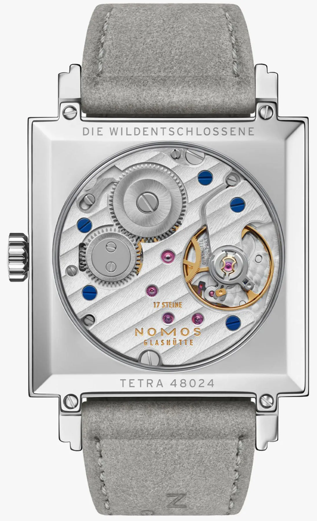 Nomos Glashutte Tetra Rose Sapphire Crystal Watch