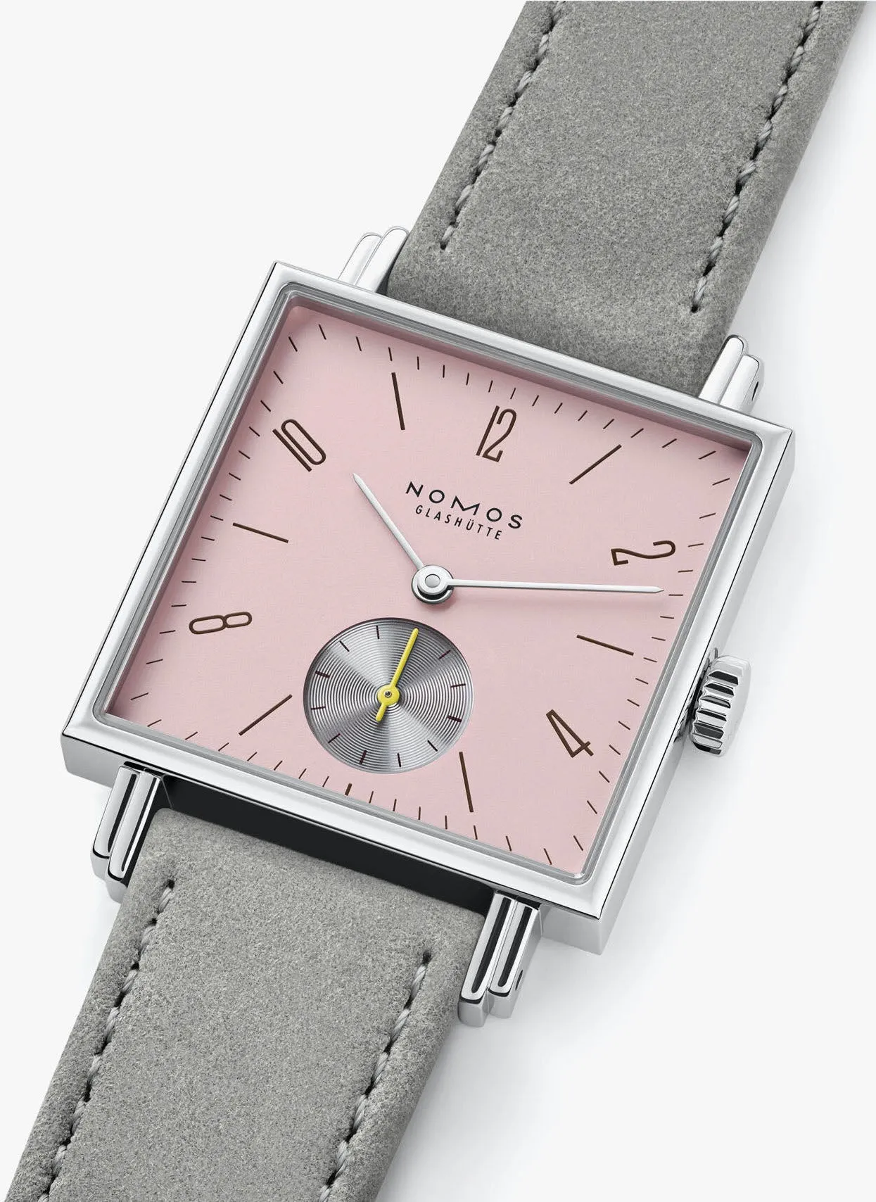 Nomos Glashutte Tetra Rose Sapphire Crystal Watch
