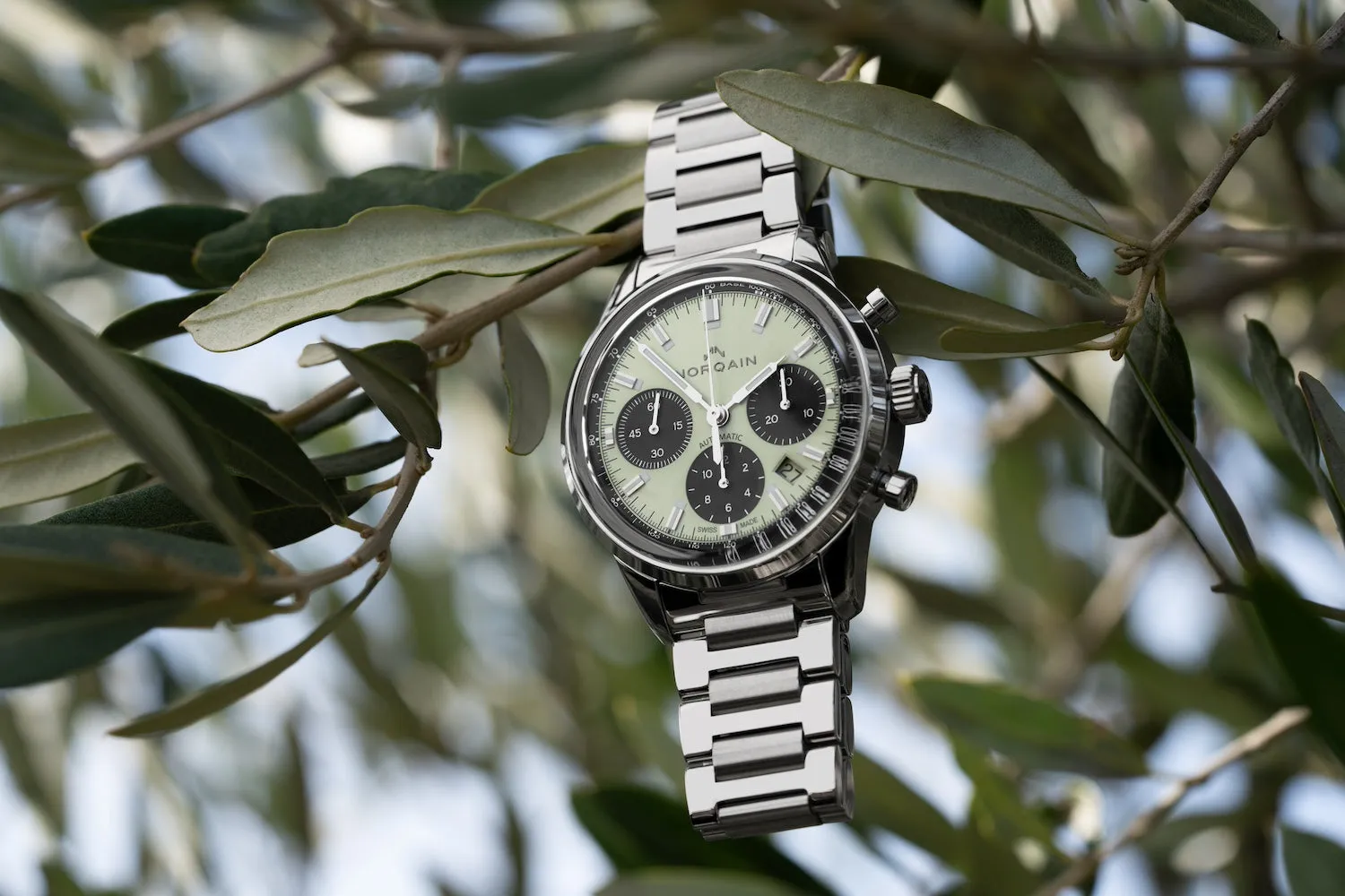 Norqain Freedom 60 Chrono 40mm Pistachio Bracelet Watch