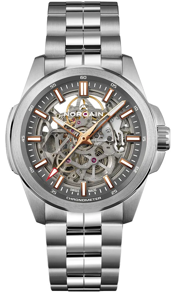 Norqain Independence Skeleton 42mm Grey Bracelet Watch