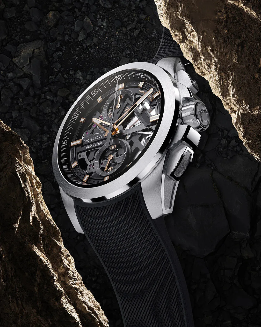 Norqain Independence Skeleton Chrono 42mm Bracelet Watch