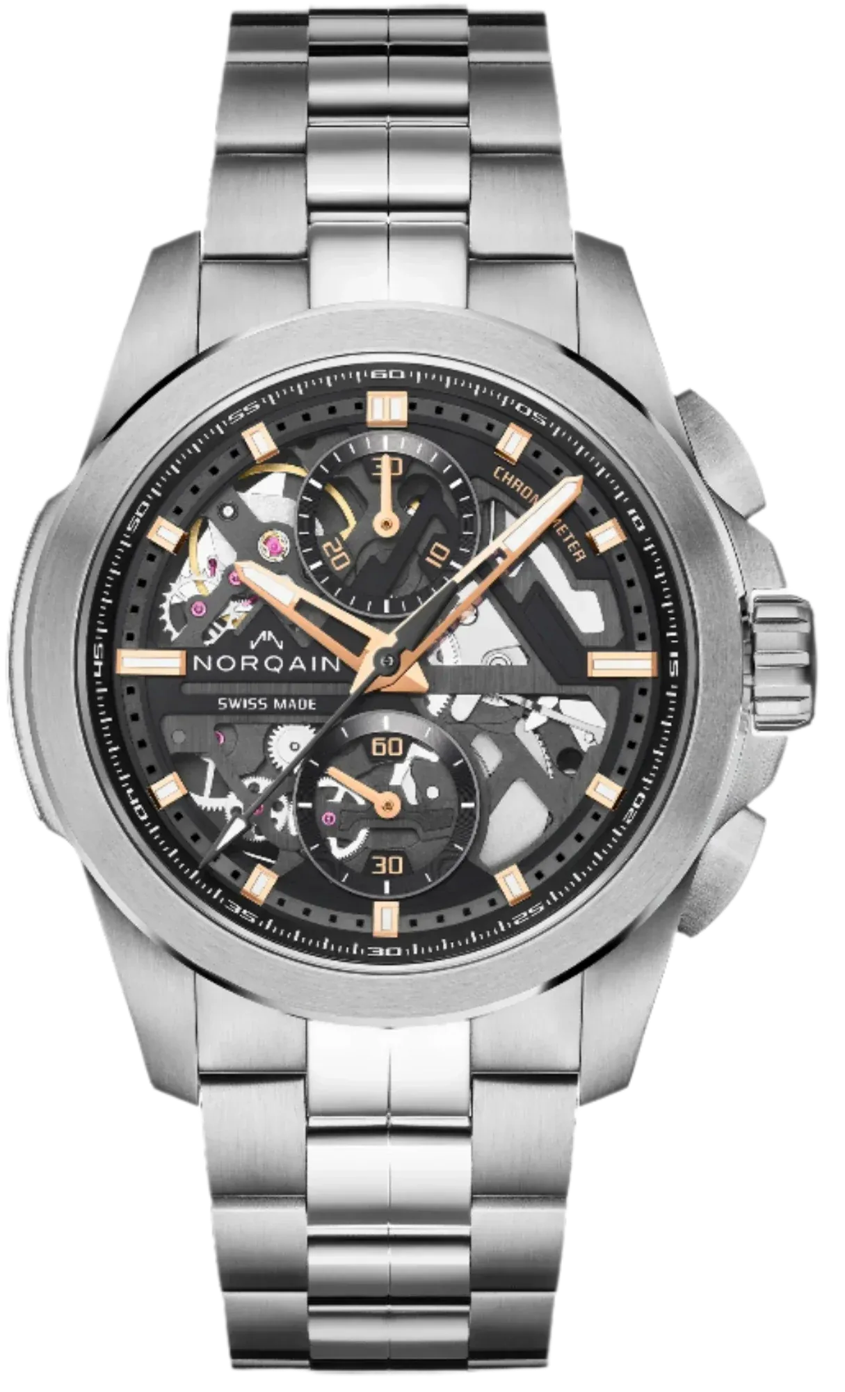 Norqain Independence Skeleton Chrono 42mm Bracelet Watch