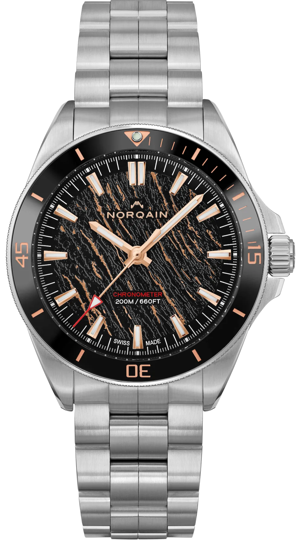 Norqain Neverest Glacier 40mm Black & Gold Bracelet Watch