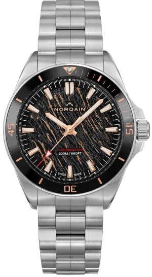 Norqain Neverest Glacier 40mm Black & Gold Bracelet Watch