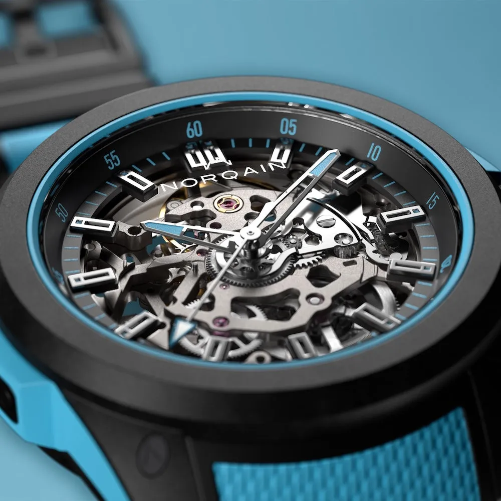 Norqain Wild One Skeleton 39mm Sky Blue Watch