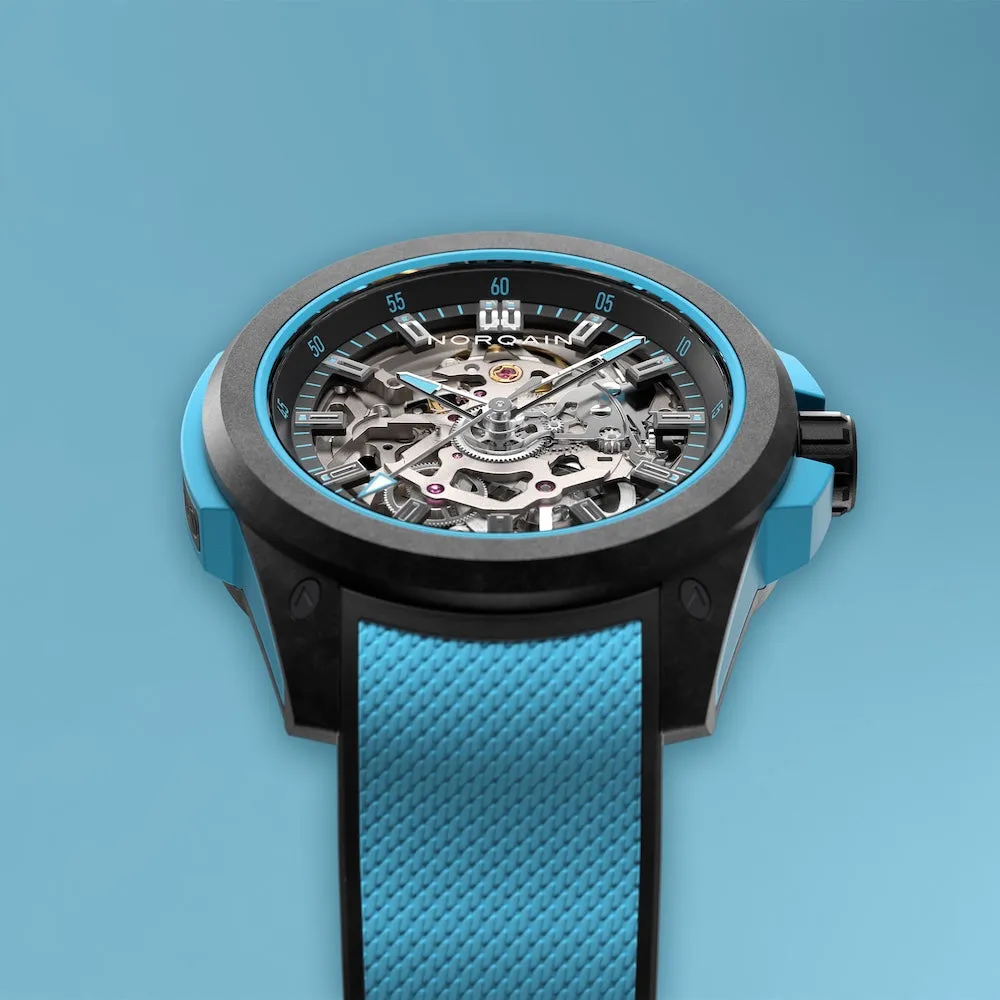 Norqain Wild One Skeleton 39mm Sky Blue Watch