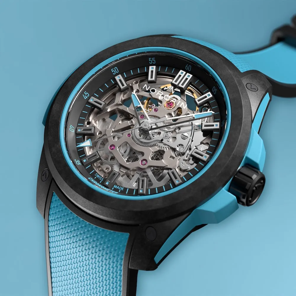 Norqain Wild One Skeleton 39mm Sky Blue Watch