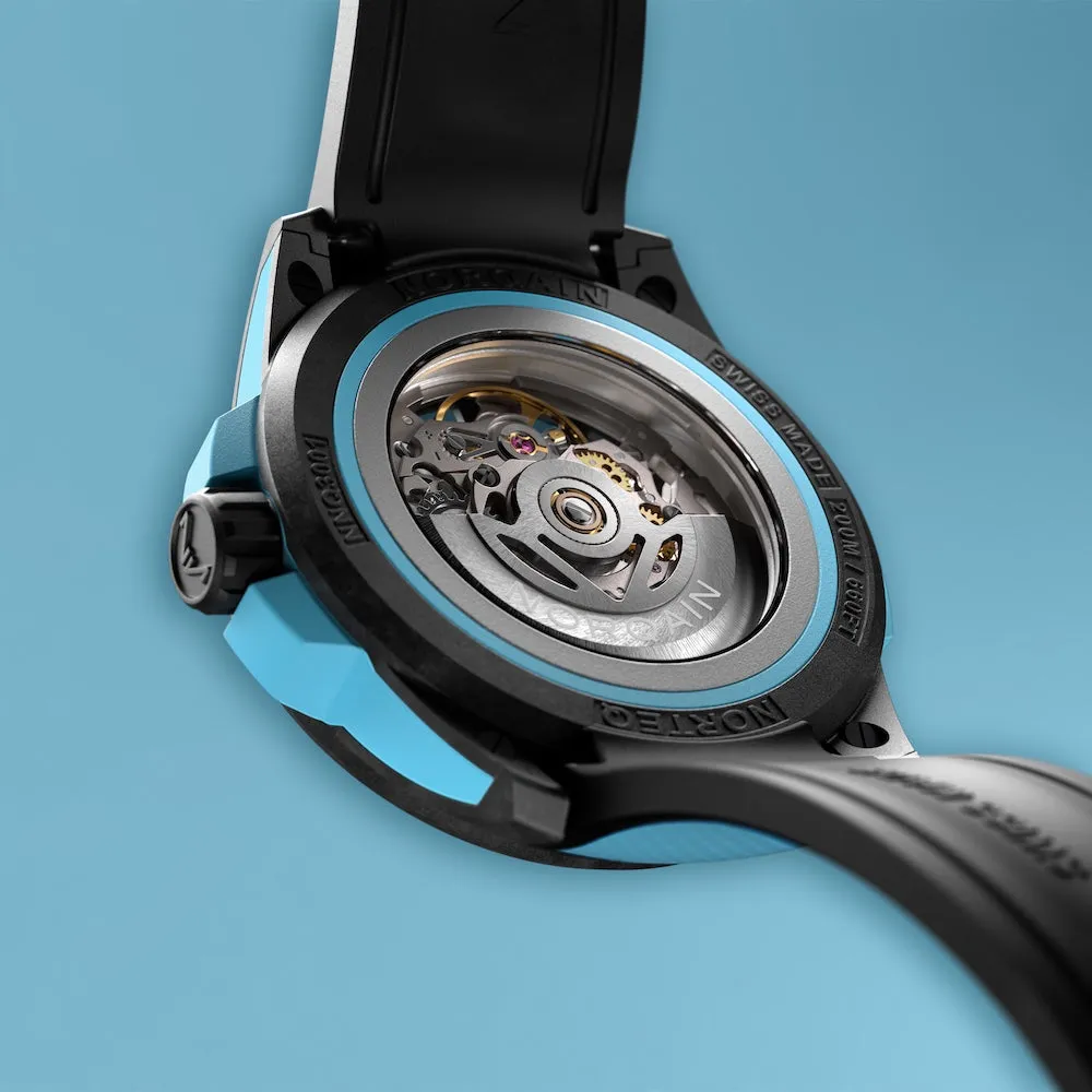 Norqain Wild One Skeleton 39mm Sky Blue Watch