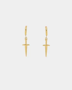NXS Dagger Earrings Gold