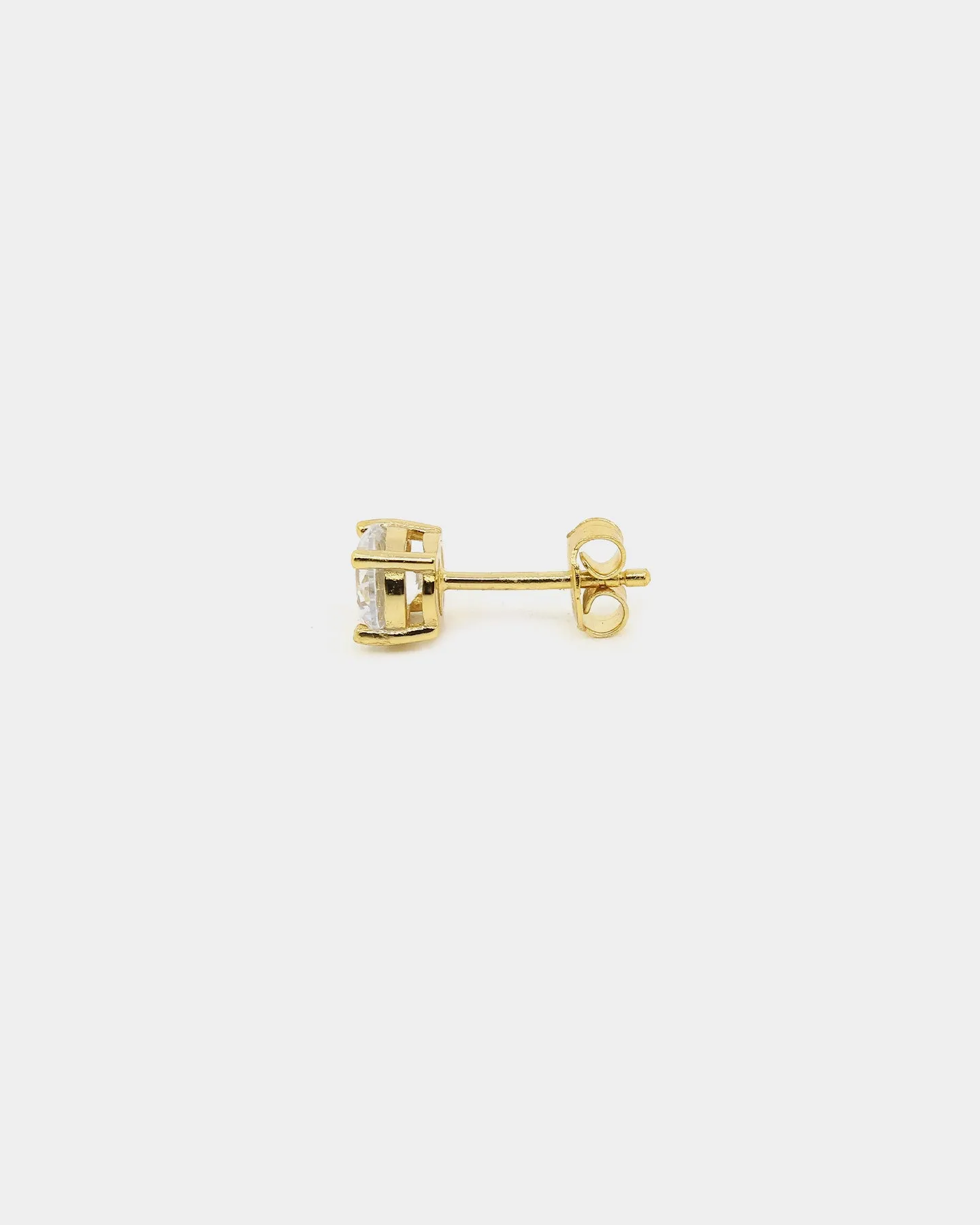 NXS Round Cut Earrings Gold