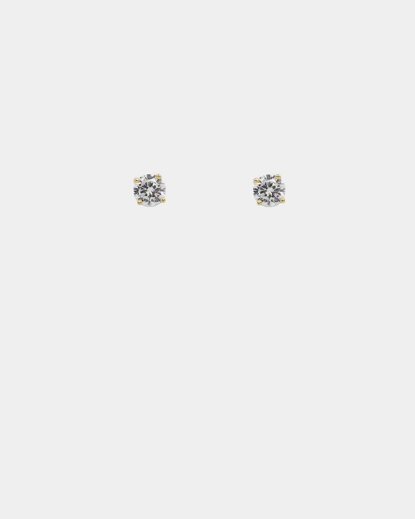 NXS Round Cut Earrings Gold