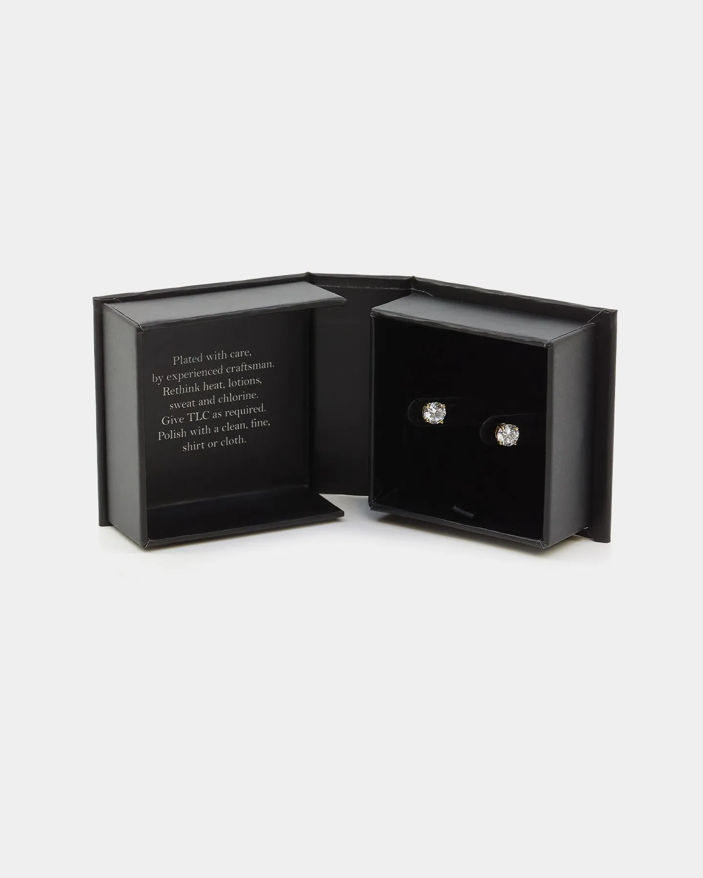 NXS Round Cut Earrings Gold