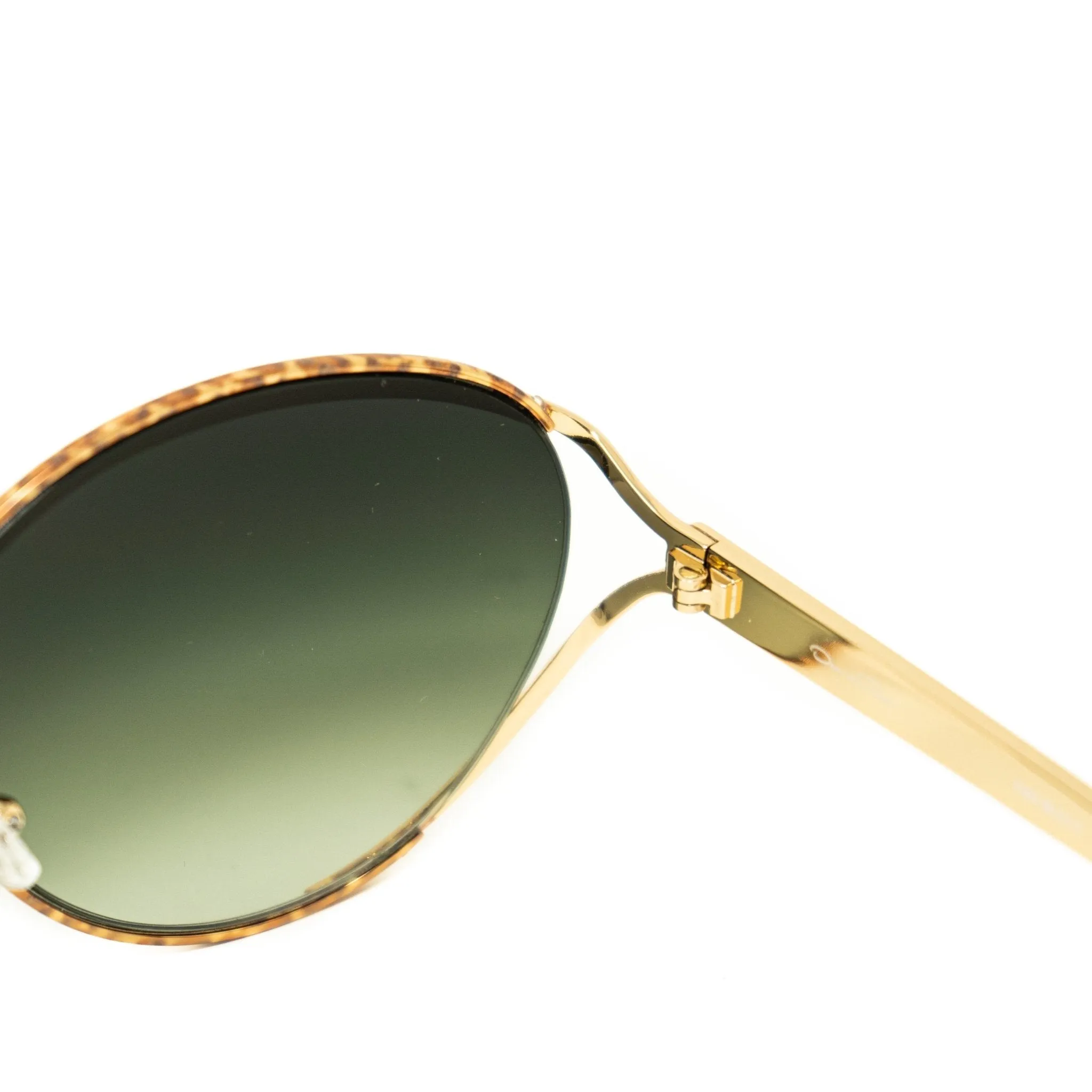 Oscar De La Renta Sunglasses Oval Frame Gold and Green