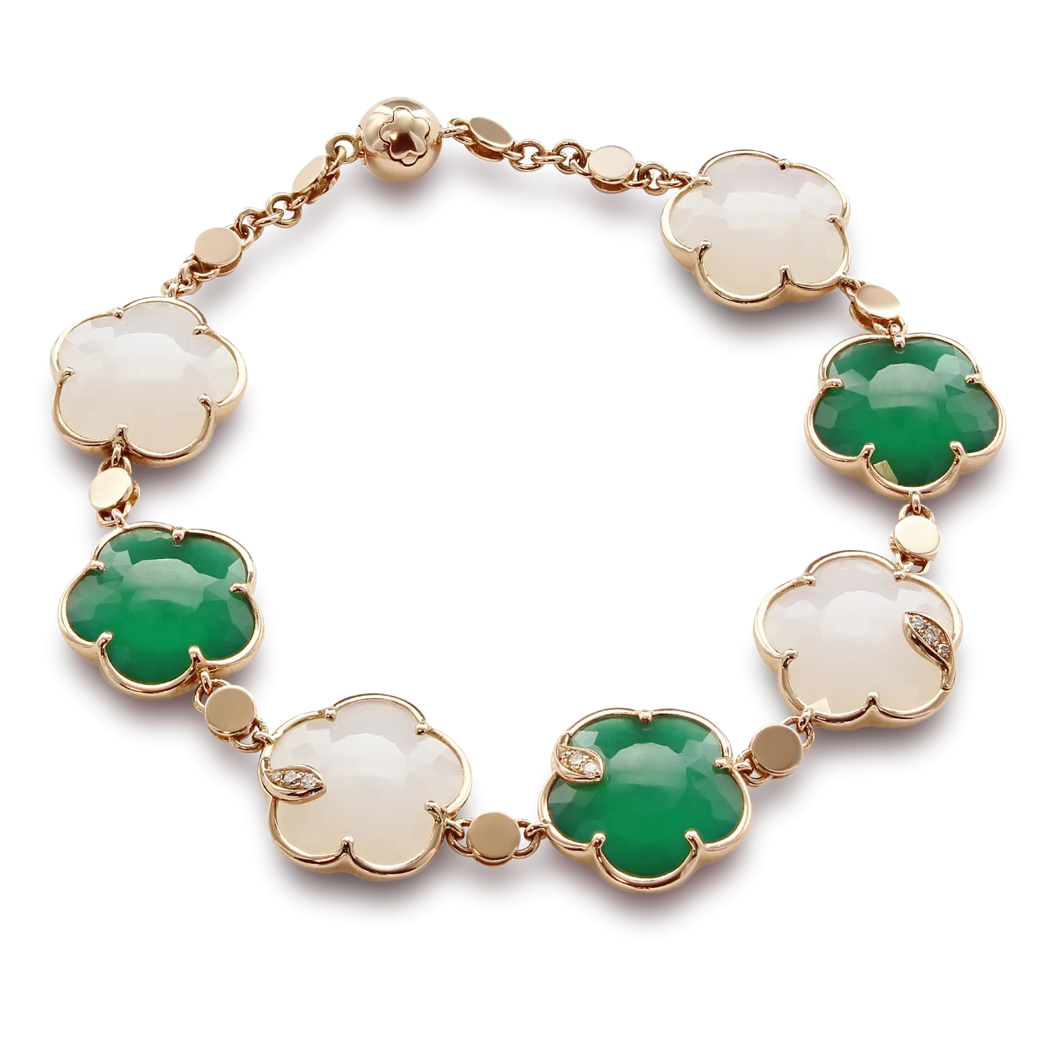 Pasquale Bruni Ton Joli 18ct Rose Gold Diamond Agate Bracelet
