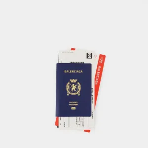 Passeport Holder - Balenciaga - Leather - Blue