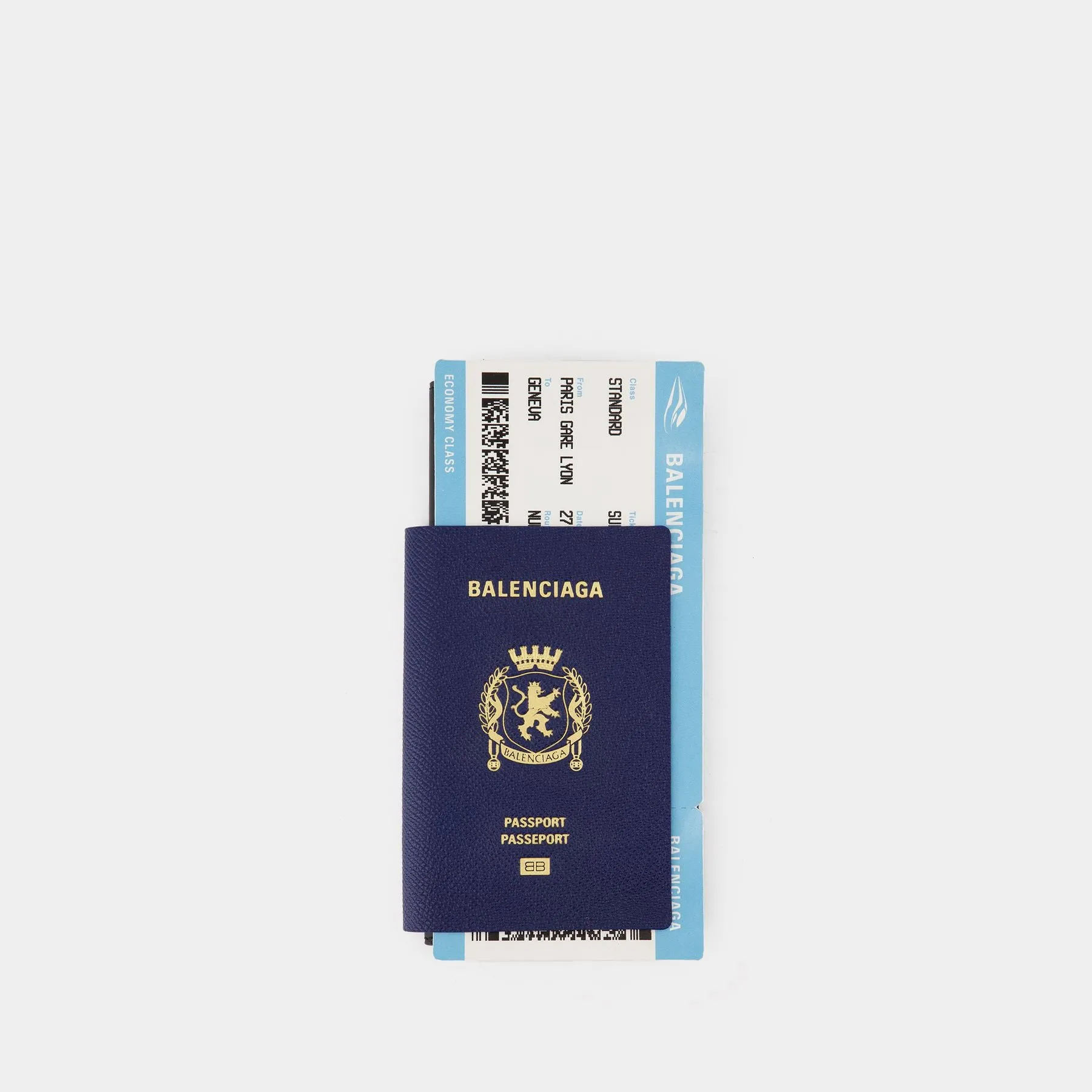 Passeport Holder - Balenciaga - Leather - Blue