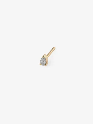 Pear 0.07 14K Gold, Whitegold or Rosegold Stud w. Diamond