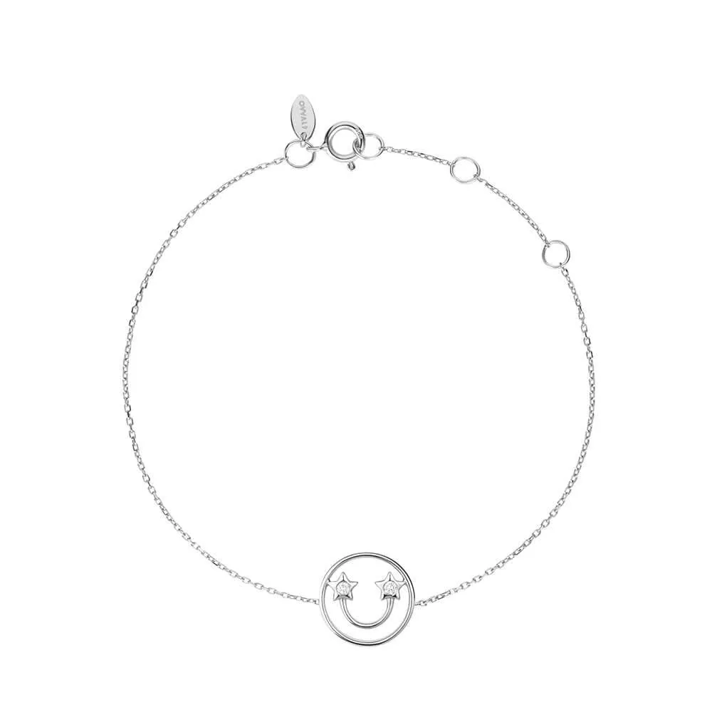 PETIT Beck 14K Whitegold Bracelet w. Diamond