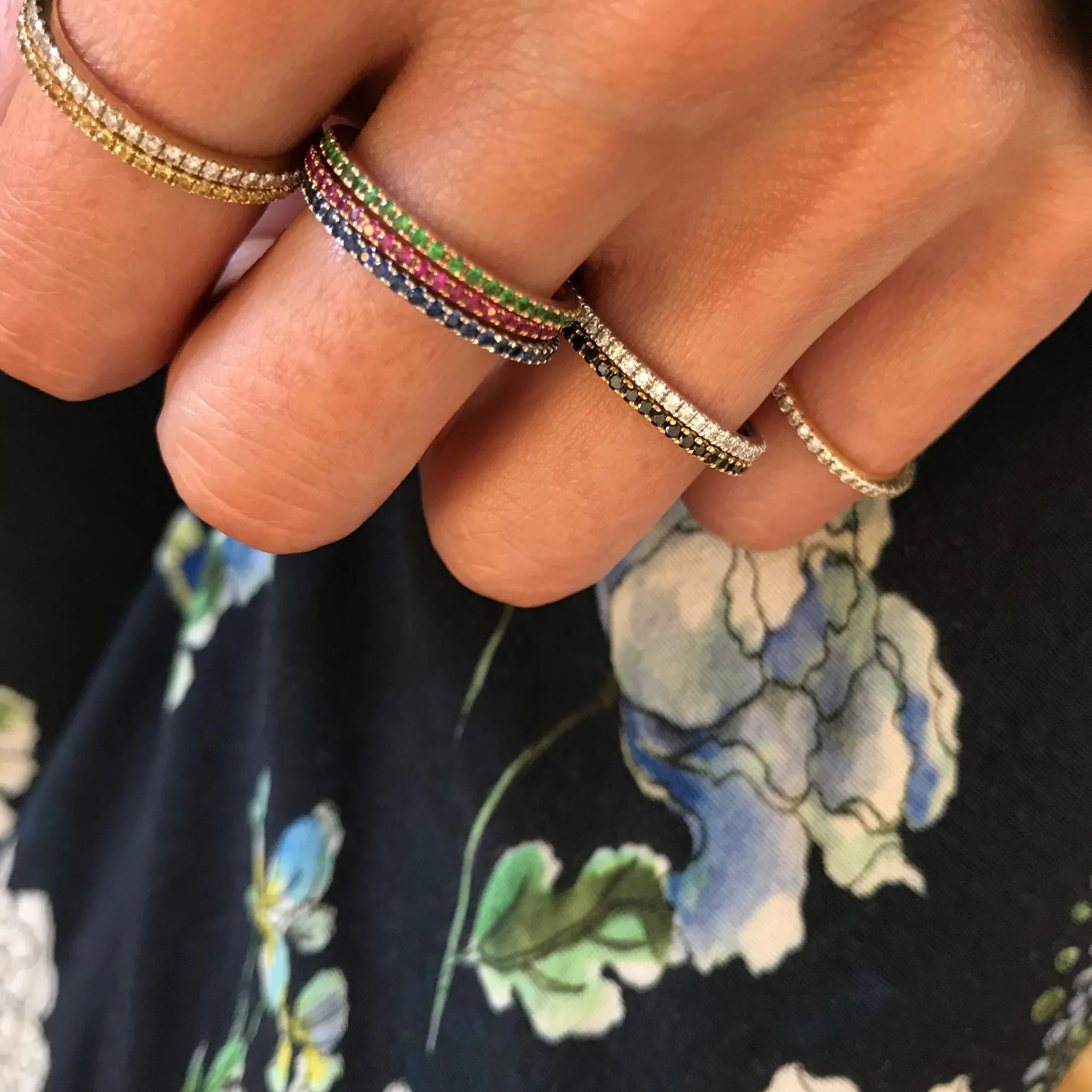 Petit Olivia Ring White, Blue