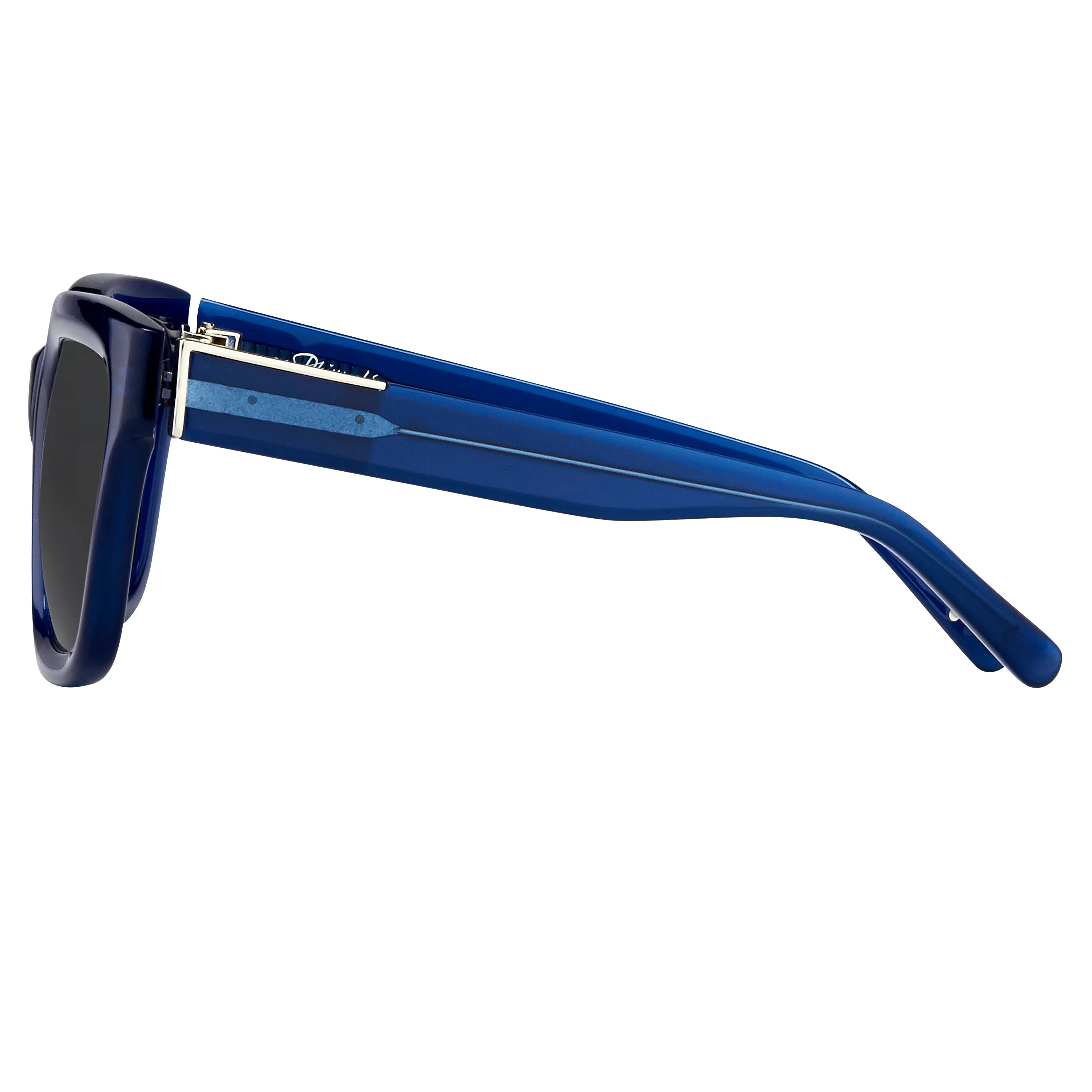 Phillip Lim x Linda Farrow Black Blue Sunglasses PL51C18SUN