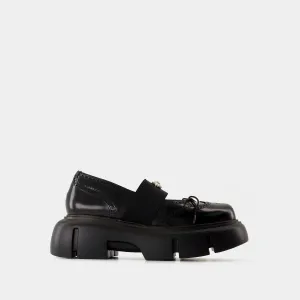 Platform Ballet Brogues Ballerinas - Simone Rocha - Leather - Black