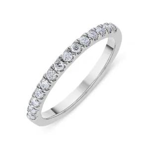 Platinum 0.20ct Diamond Claw Set Wedding Half Eternity Ring