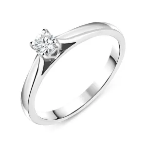 Platinum 0.20ct Diamond Solitaire Ring