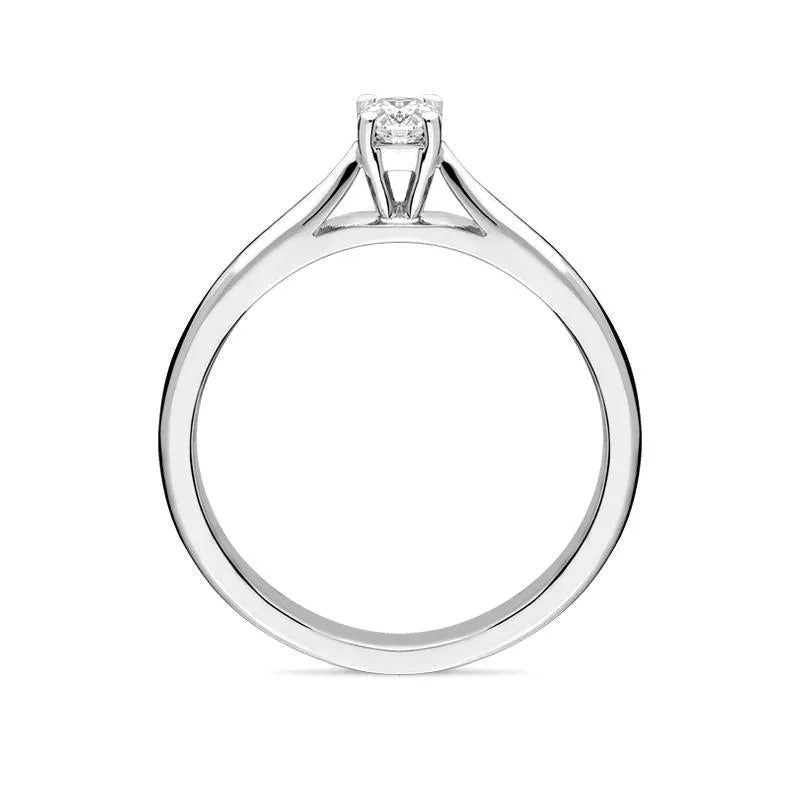 Platinum 0.20ct Diamond Solitaire Ring