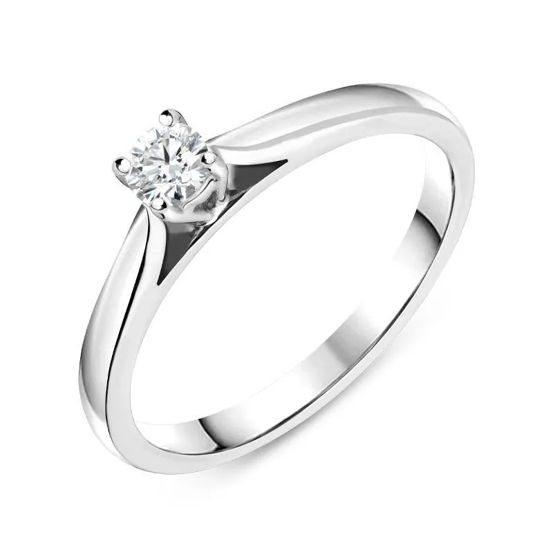 Platinum 0.20ct Diamond Solitaire Ring