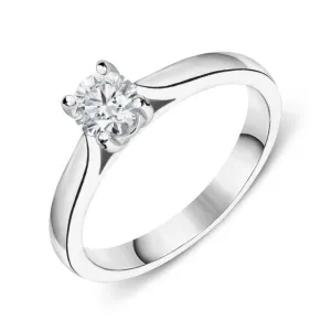 Platinum 0.33ct Diamond Solitaire Ring