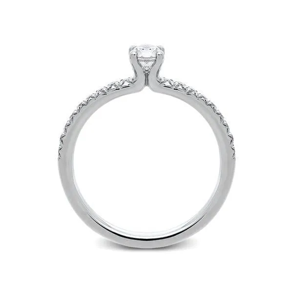 Platinum 0.44ct Diamond Solitaire Tulip Ring