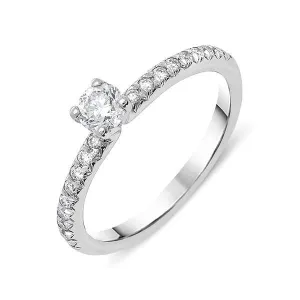 Platinum 0.44ct Diamond Solitaire Tulip Ring