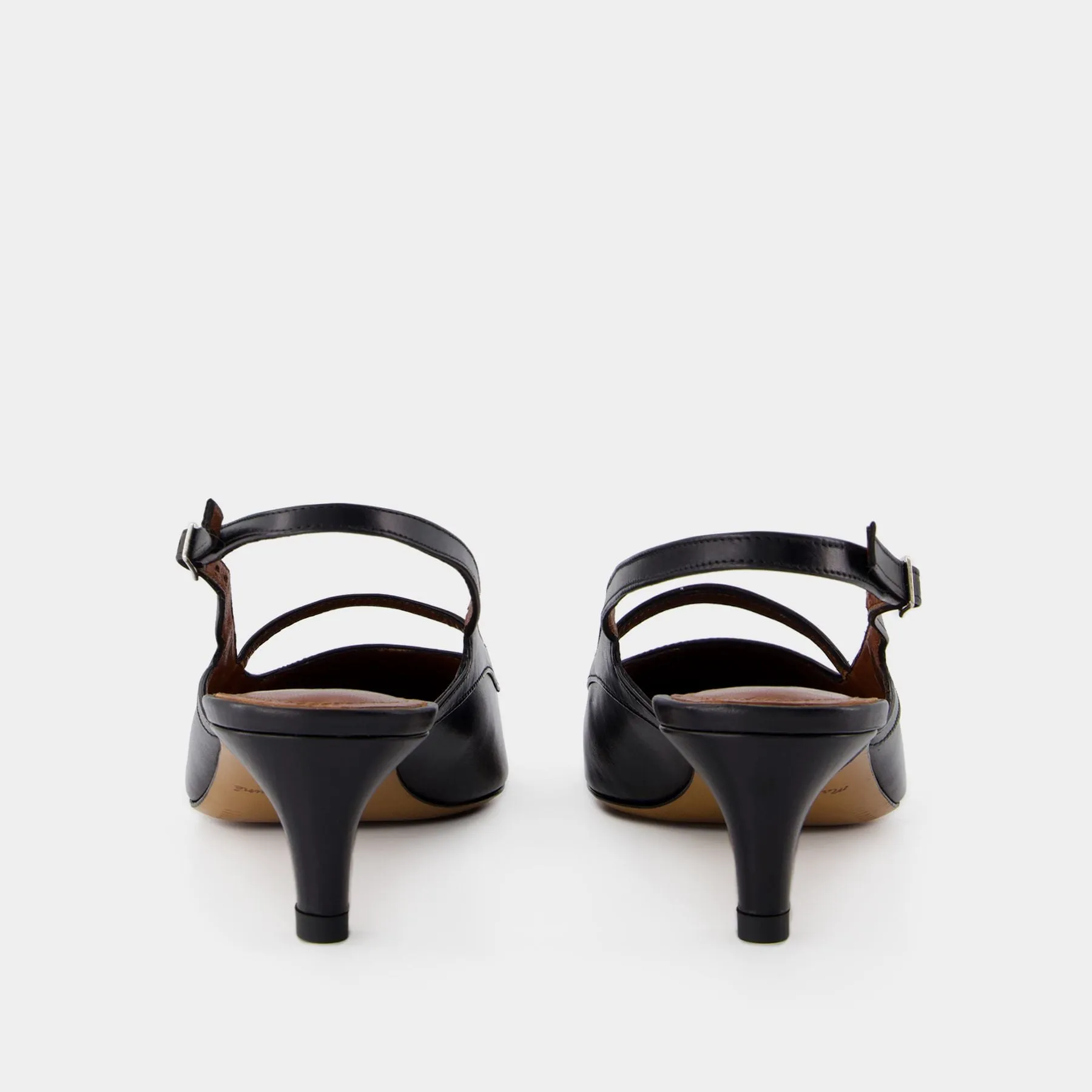 Pointy Sling Back - Maison Kitsune - Leather - Black