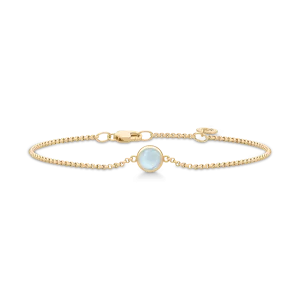 Primini Gold Plated Bracelet w. Milky Aqua Crystal