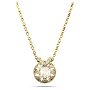 "Swarovski Bella V pendant Round cut, Gold-tone plated"